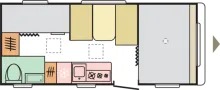 Grundriss Tag Adria Aviva 522 PT - Stockbetten - ab Euro 20.730