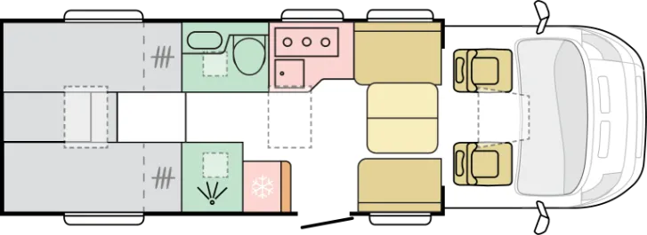 Grundriss Tag Adria Coral 670 DL 60 Years - Verfügbar ab 06/2026