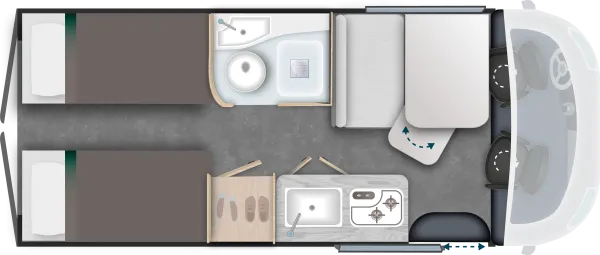 Tagesgrundriss Chausson Vans V697 Sport Line