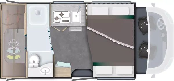 Nachtgrundriss Chausson Teilintegrierte 650 Titanium Line