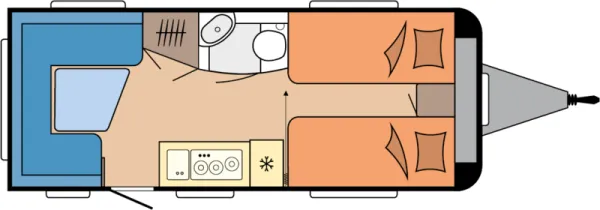 Tagesgrundriss Hobby De Luxe 495 UL