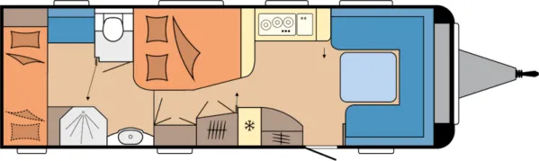 Tagesgrundriss Hobby Prestige 720 KWFU