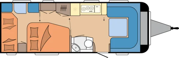Tagesgrundriss Hobby Prestige 650 KFU