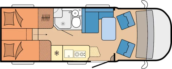 Tagesgrundriss Hobby ONTOUR C 680 GE