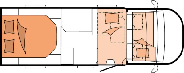 Nachtgrundriss Hobby ONTOUR C 700 GQ