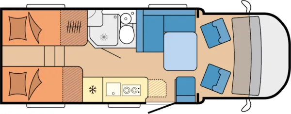 Tagesgrundriss Hobby PRESTIGE T 710 GE