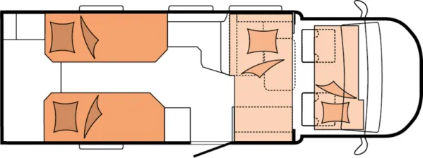 Nachtgrundriss Hobby MAXIA T 740 WE