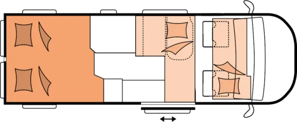Nachtgrundriss Hobby PRESTIGE Van 640 ET Nachtgrundriss Hobby PRESTIGE Van 640 ET