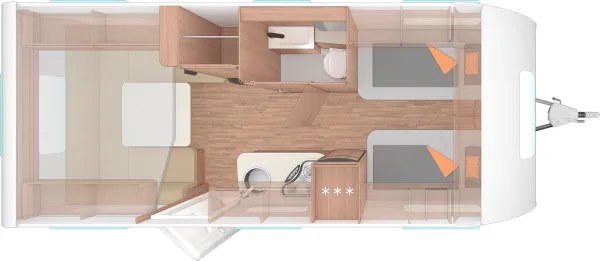 Tagesgrundriss Weinsberg CaraOne 540 EUH