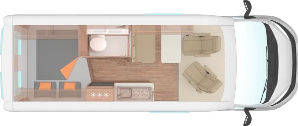 Tagesgrundriss Weinsberg CaraBus 600 MQ EDITION [FIRE]
