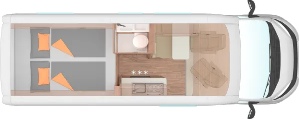 Nachtgrundriss Weinsberg CaraBus GREY 630 MEG EDITION [FIRE]