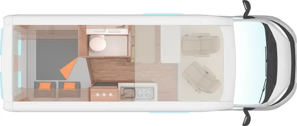 Tagesgrundriss Weinsberg CaraBus GREY 600 DQ EDITION [FIRE]