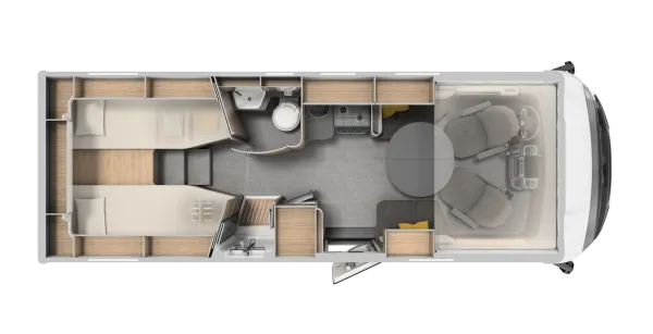 Tagesgrundriss Laika Ecovip H 4109 DS Tagesgrundriss Laika Ecovip H 4109 DS