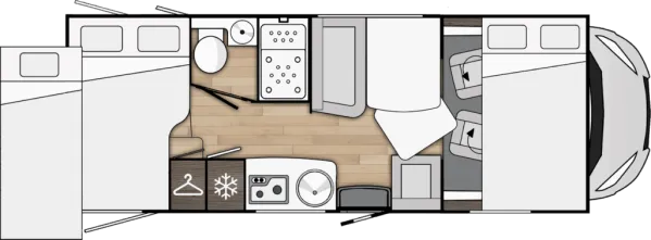 Tagesgrundriss Benimar Sport S340 UP