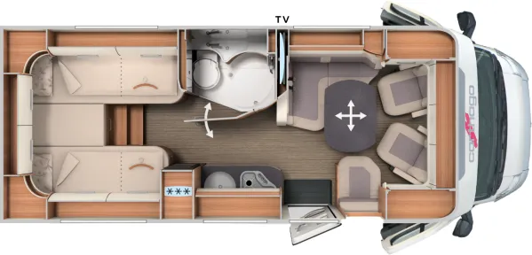 Tagesgrundriss Carthago C1-tourer T 143 KB-LE comfort 4.2t
