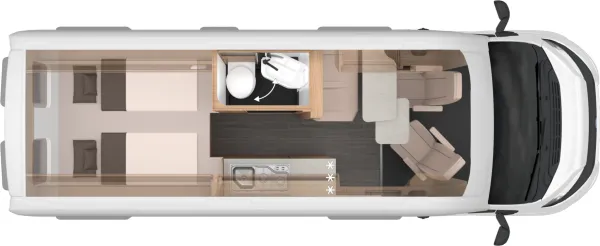 Tagesgrundriss Knaus BoxTime 630 ME