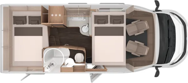 Nachtgrundriss Knaus L!VE WAVE 650 MG Platinum Selection