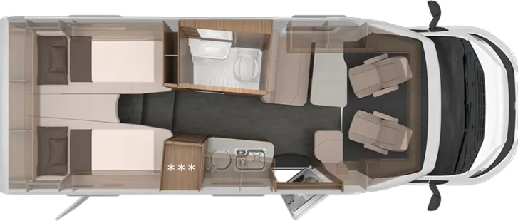 Grundriss Tag Knaus Van TI 650 MEG VANSATION