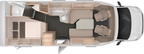 Tagesgrundriss Knaus Van TI Plus 700 LF Platinum Selection