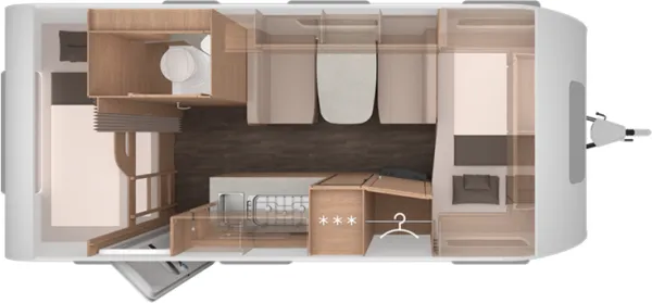 Tagesgrundriss Knaus Sport 500 QDK