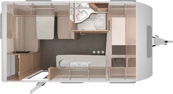 Tagesgrundriss Knaus Südwind 420 QD