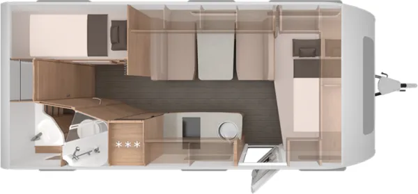 Tagesgrundriss Knaus Südwind 500 QDK Black Selection