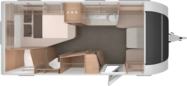 Tagesgrundriss Knaus Südwind 500 UF Black Selection