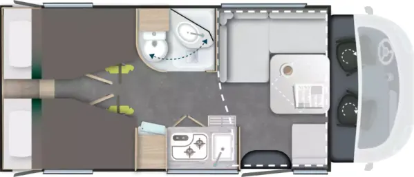 Tagesgrundriss Challenger Teilintegriert 287 Graphite Edition