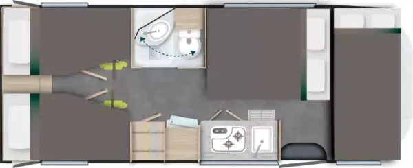 Nachtgrundriss Challenger Alkoven C387 Break Edition