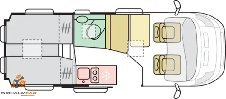 Grundriss Tag Adria Twin Twin 600 SLB - FRÜHLINGSAKTION