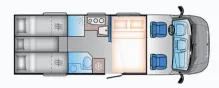 Grundriss Nacht Sun Living S 75 SL LITE - Verfügbar auf Anfrage