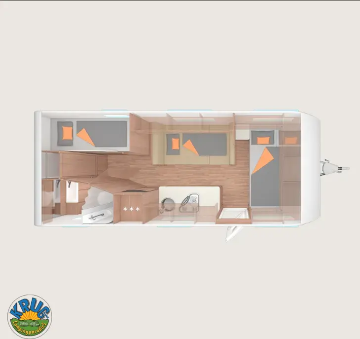 Grundriss Nacht Weinsberg CaraOne 550 QDK Liefertermin Ende April 2026