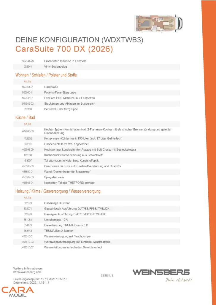 Fahrzeugbild Weinsberg CaraSuite 700 DX Im Zulauf #7