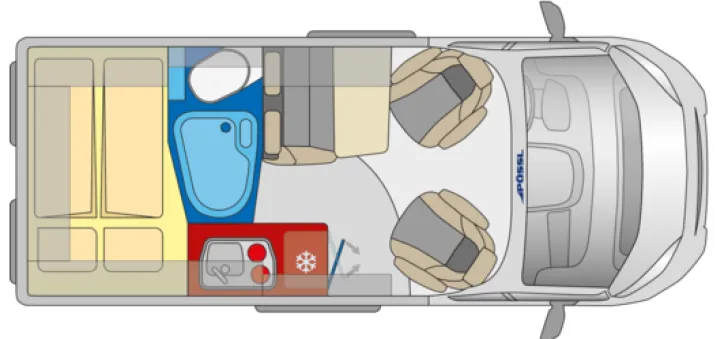 Grundriss Tag Pössl D-Line RoadCamp R !Preisvorteil Tageszulassung!