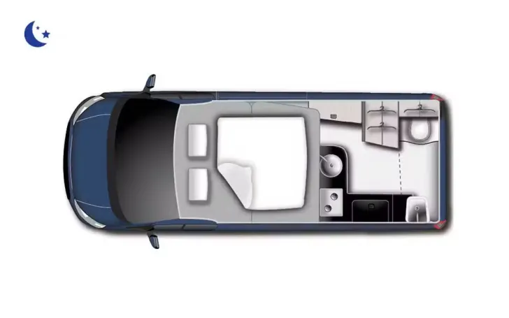 Grundriss Nacht Westfalia Nugget Plus Bestens gepflegt