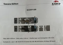 Grundriss Tag Laika Ecovip 309 sehr gut Gepflegt TOP