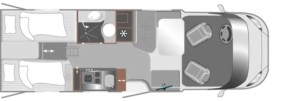 Tagesgrundriss LMC Cruiser 740 EL Tagesgrundriss LMC Cruiser 740 EL